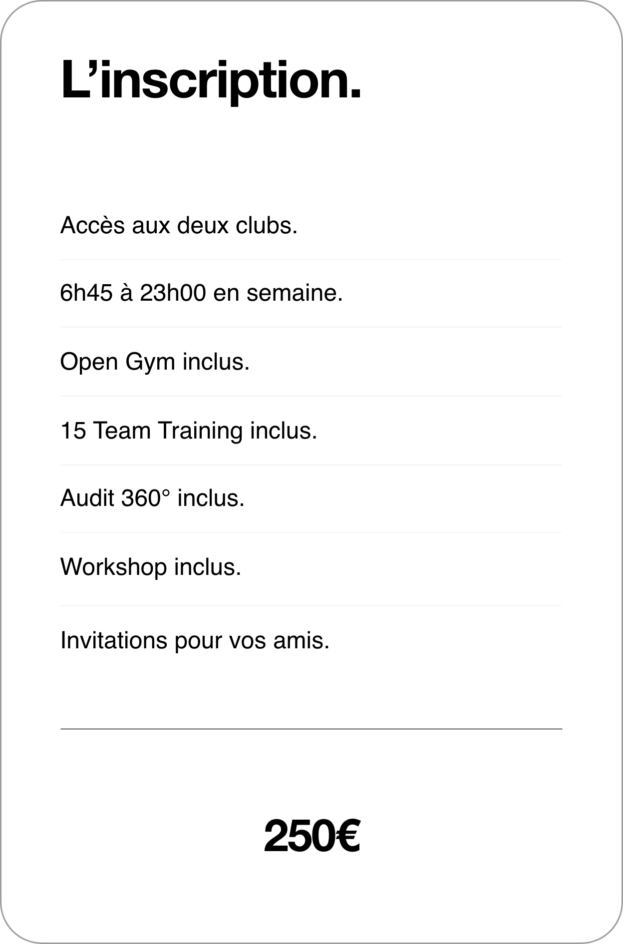 L'inscription